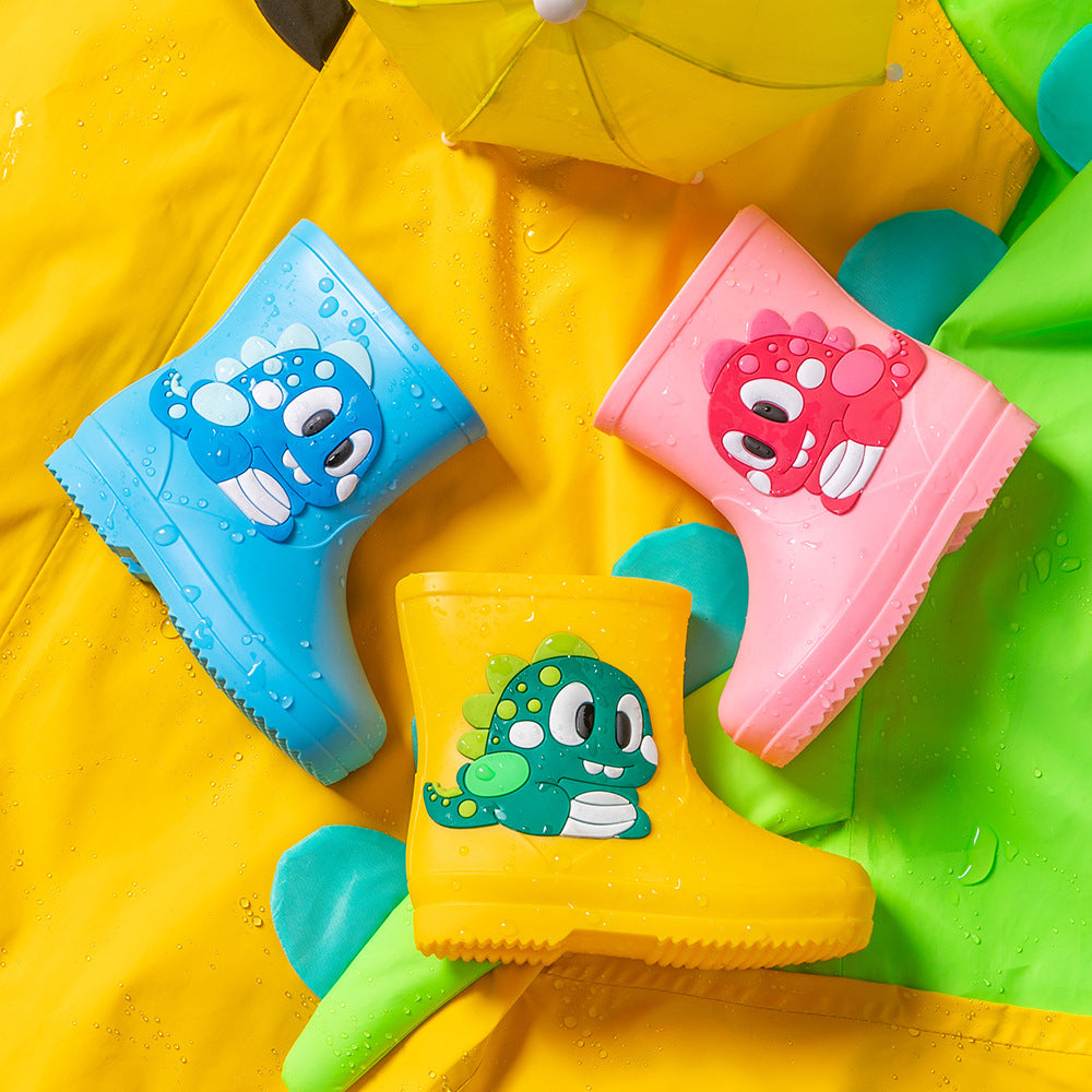 Children's Rain Boots Cartoon Waterproof Short Tube Rain Shoes 4