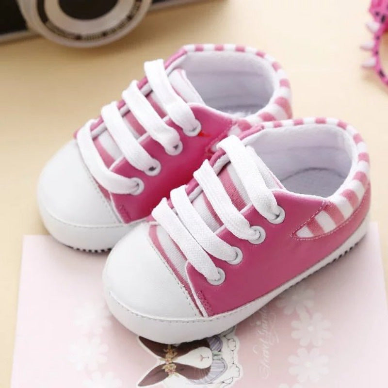 Autumn Unisex Cotton Cartoon Baby Toddler Shoes With Lace-up Canvas Shoes, Massage Shoes 3