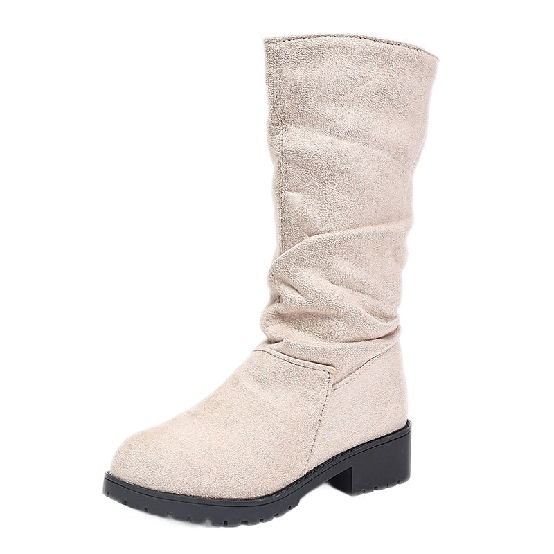 Korean-style Velvet-lined High-top Kids' Fashion Boots 5