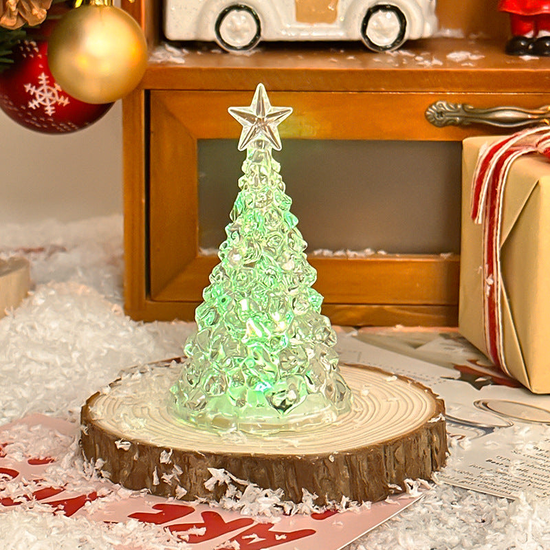 Christmas Star Tree Night Light LED Room Decoration Iceberg Atmosphere Light Children's Christmas Gift Desktop Ornament 7