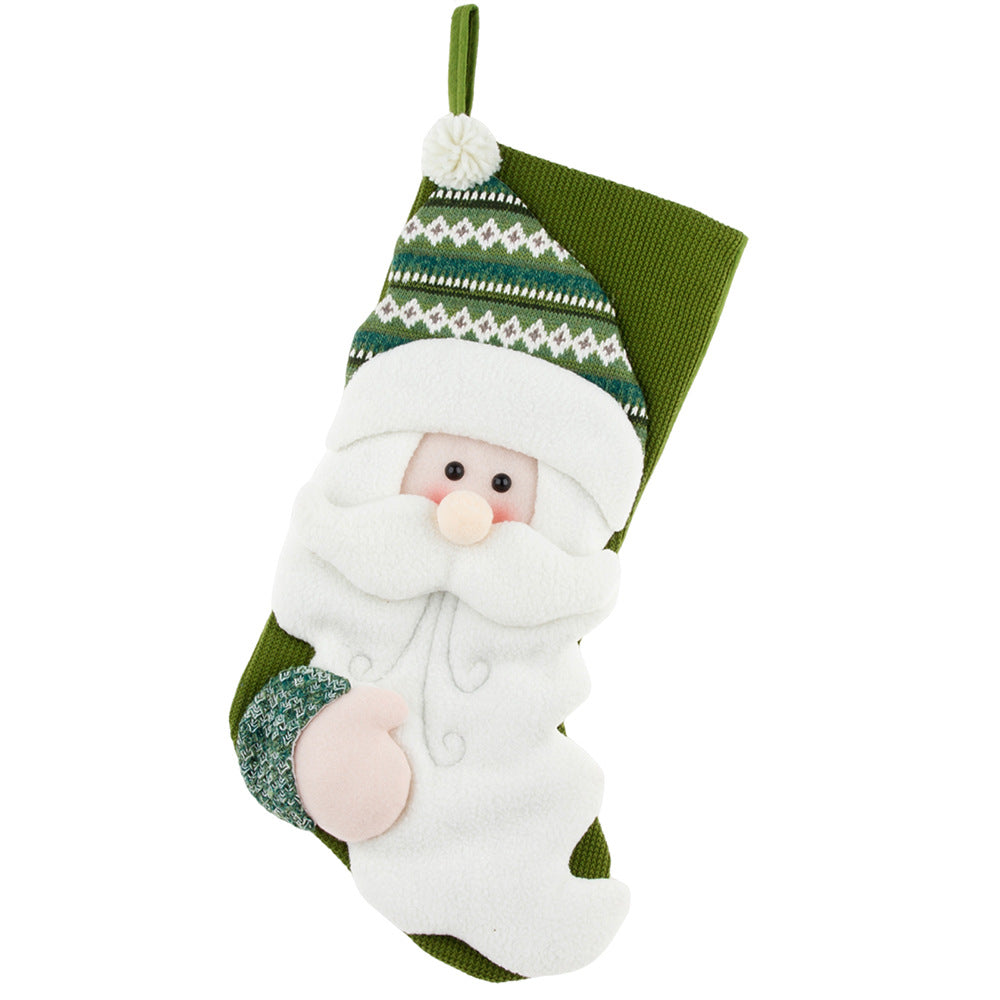 Christmas decorations, hanging decorations, candy socks, gift socks, Christmas gifts, green Christmas socks 6