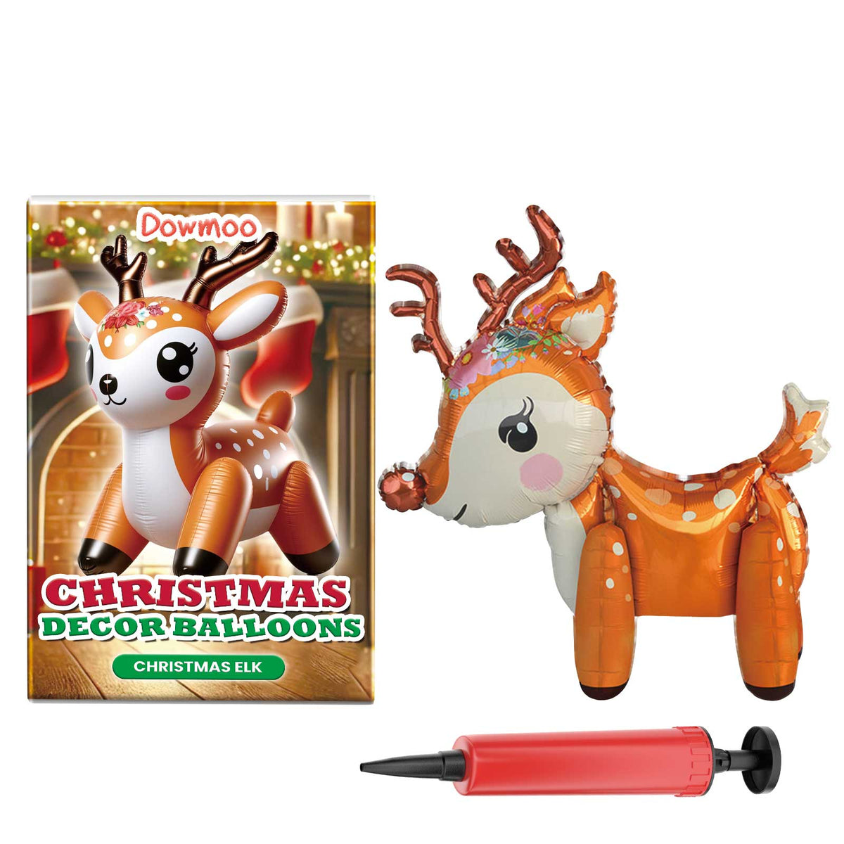 Christmas Balloons Balloon Standing Santa Claus Reindeer Christmas Tree Event Atmosphere Arrangement 1