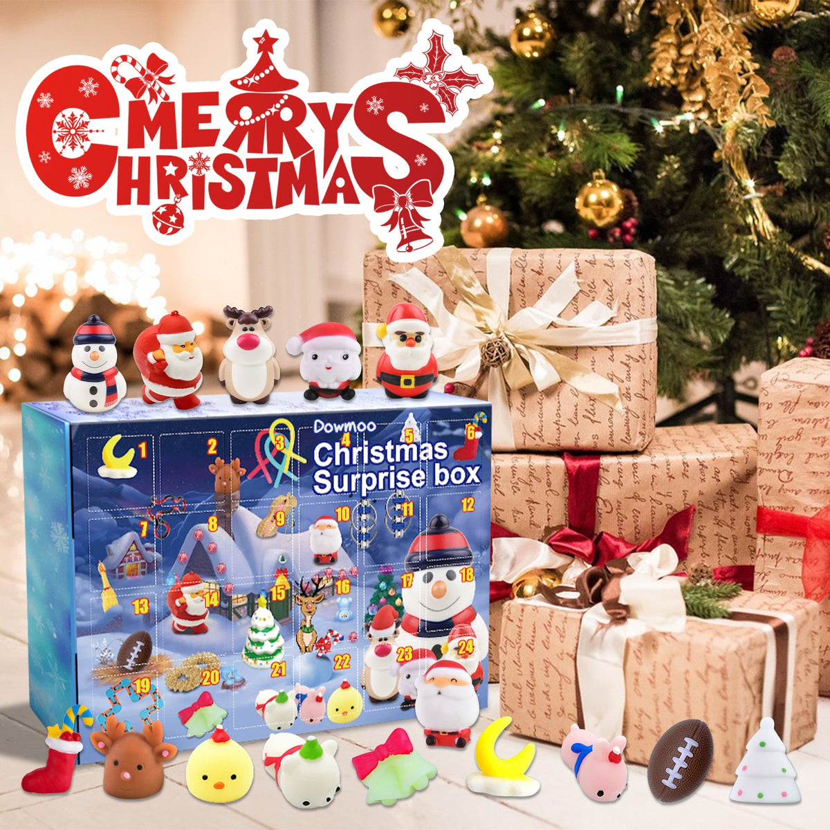 Christmas Surprise Blind Box, Christmas Relief Toys Celebration Atmosphere 24 Random Hidden Blind Box Gifts 5