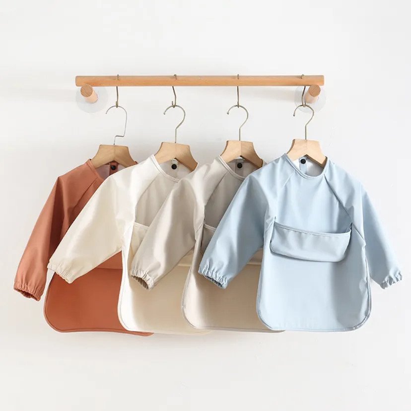 Waterproof Smock Bib | Full-Sleeve Baby & Toddler Feeding Bib 6