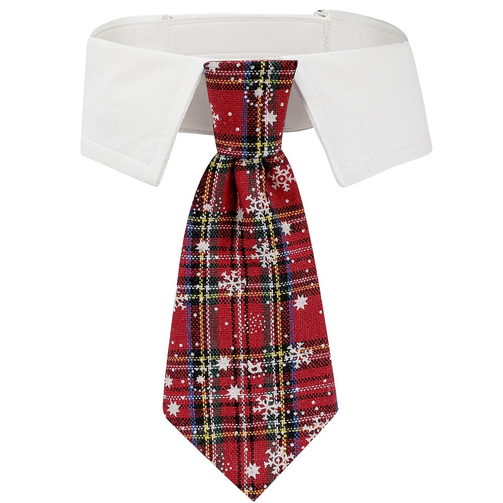 New British style handsome Christmas dog collar Christmas pet tie 10