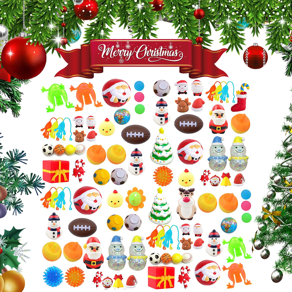 Christmas Surprise Blind Box, Christmas Relief Toys Celebration Atmosphere 24 Random Hidden Blind Box Gifts 3