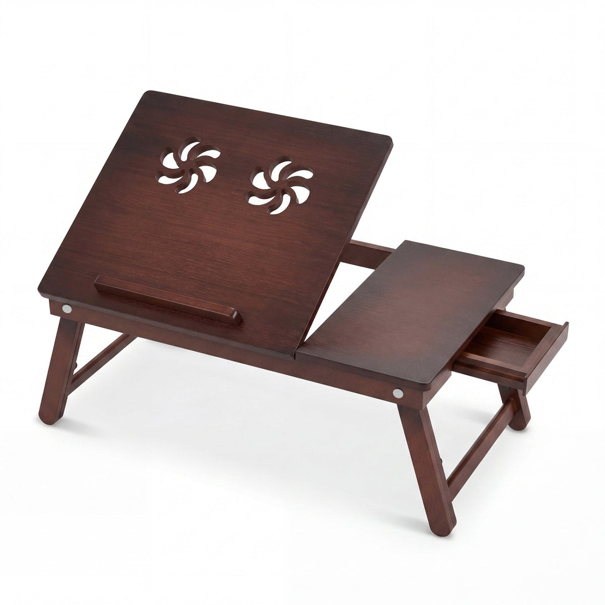 Adjustable Bamboo Laptop Desk with Tilting Top 3