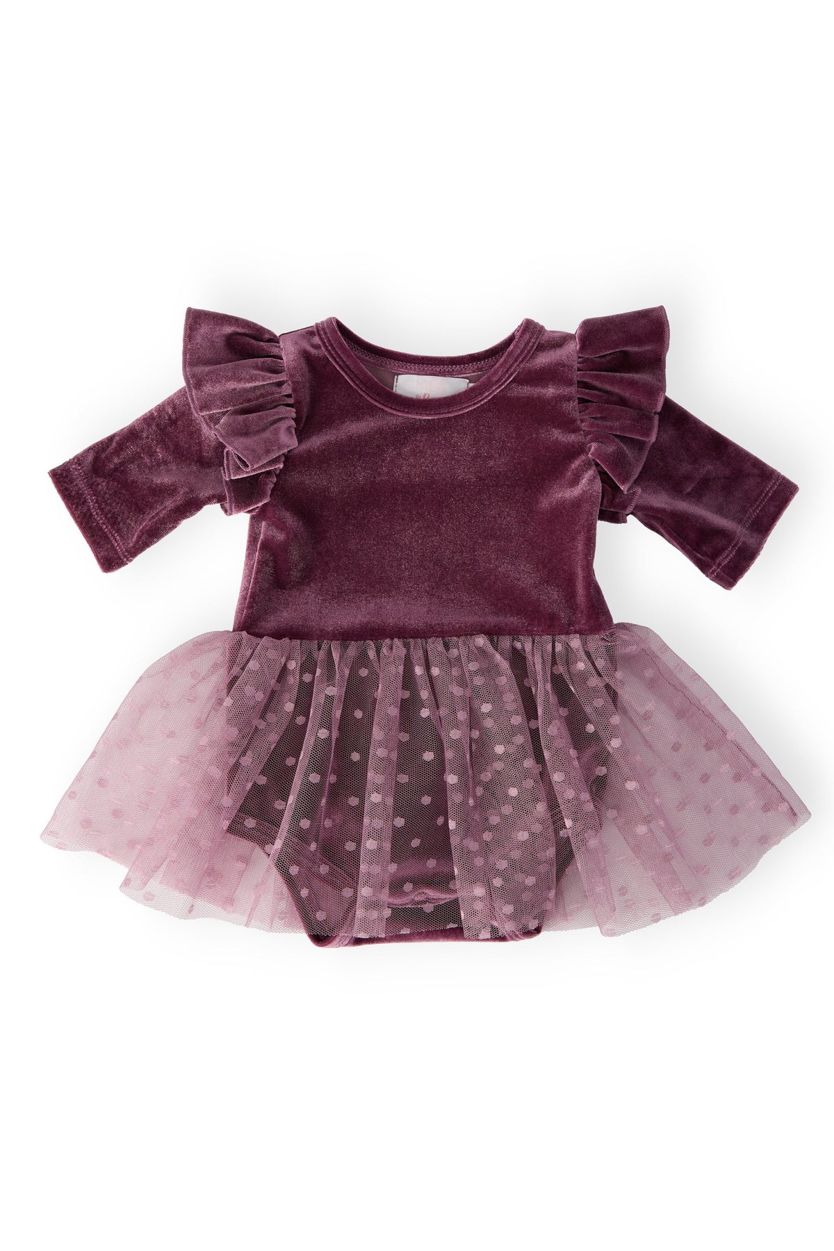 Amethyst Velvet Tutu Bodysuit 1