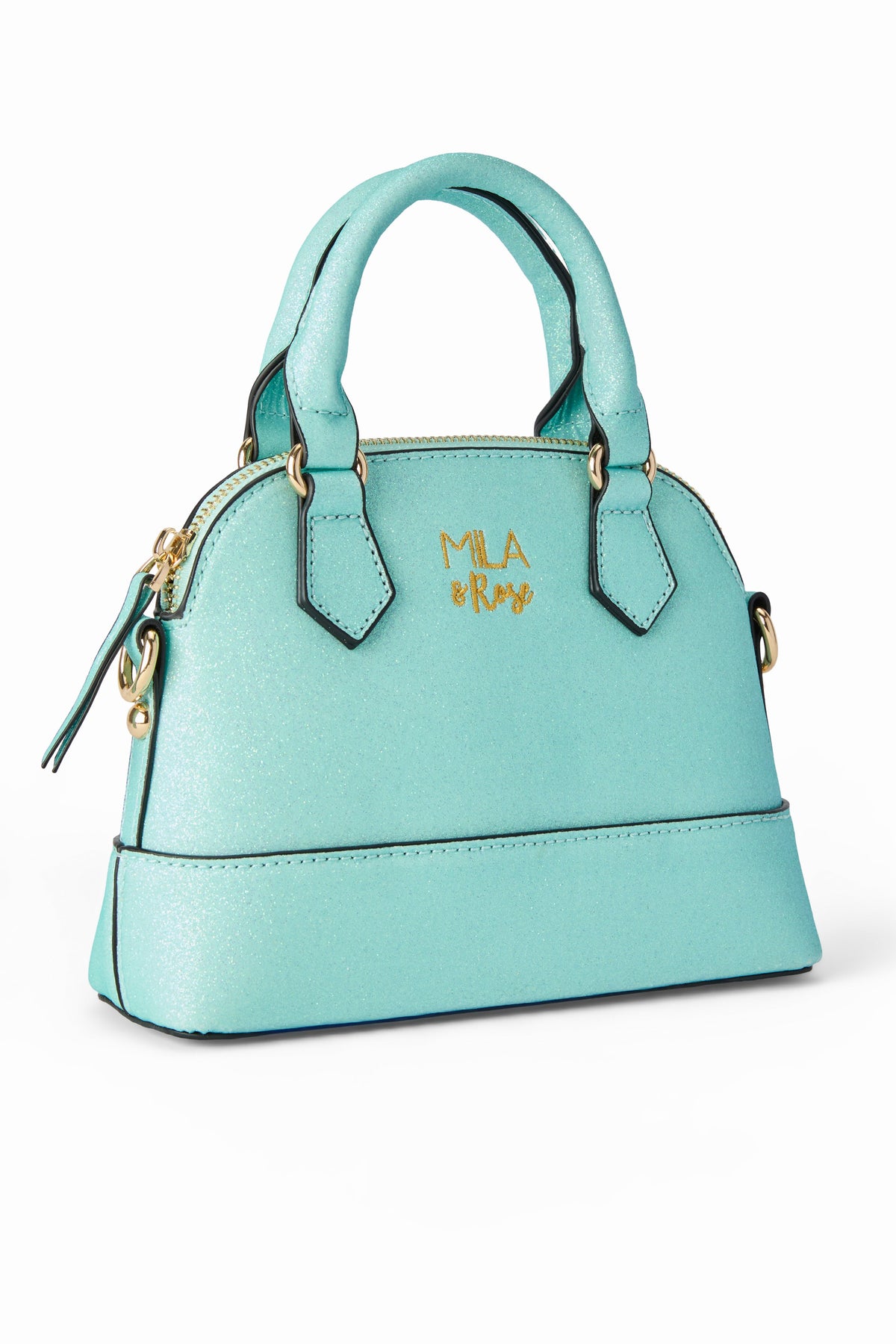 Aqua Glitter Girl's Crossbody Purse 1