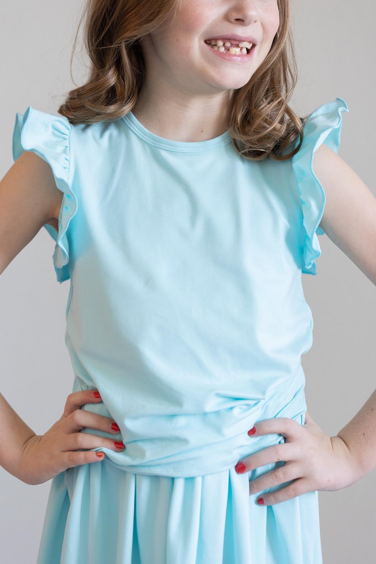 Aqua S/S Ruffle Tee 2