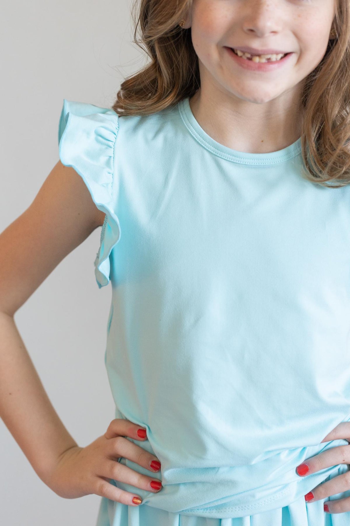 Aqua S/S Ruffle Tee 5