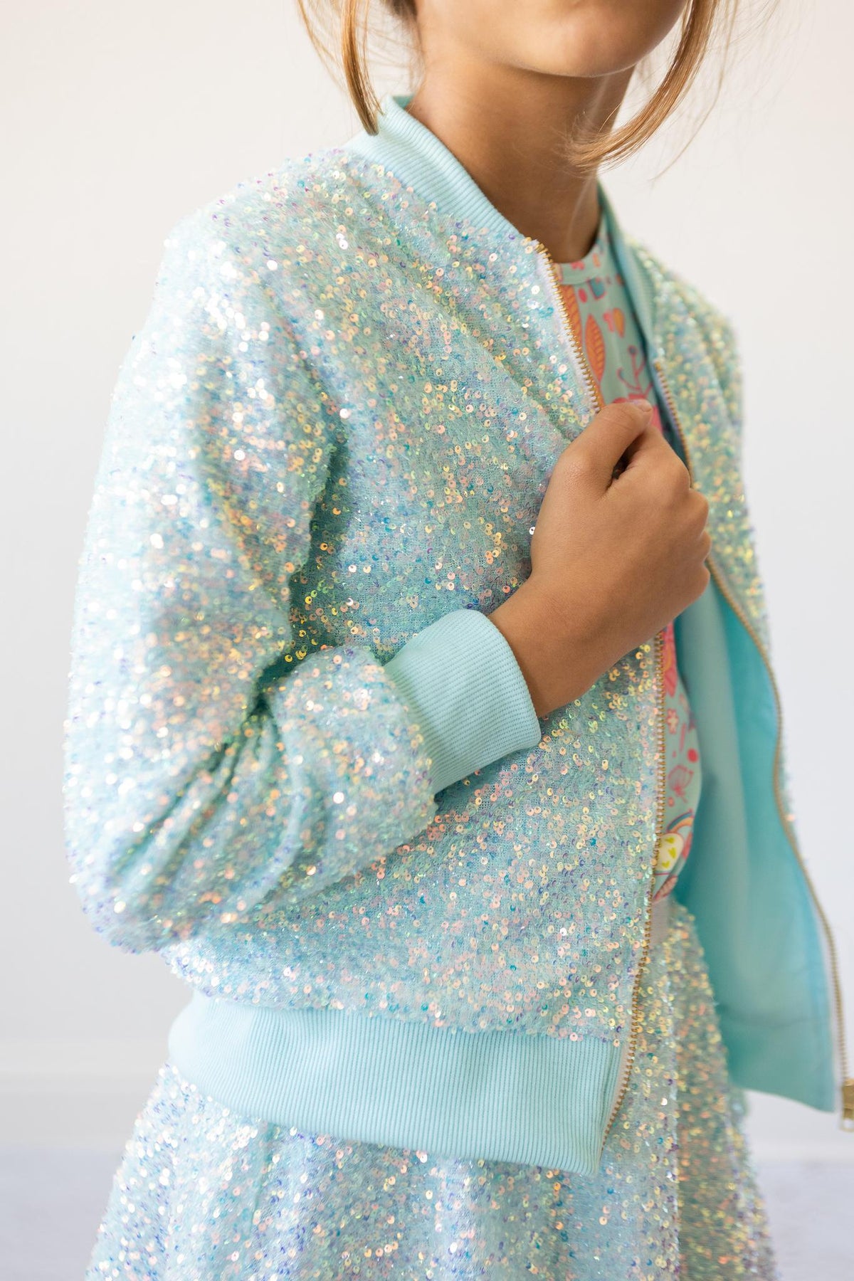 Aqua Sequin Jacket 3