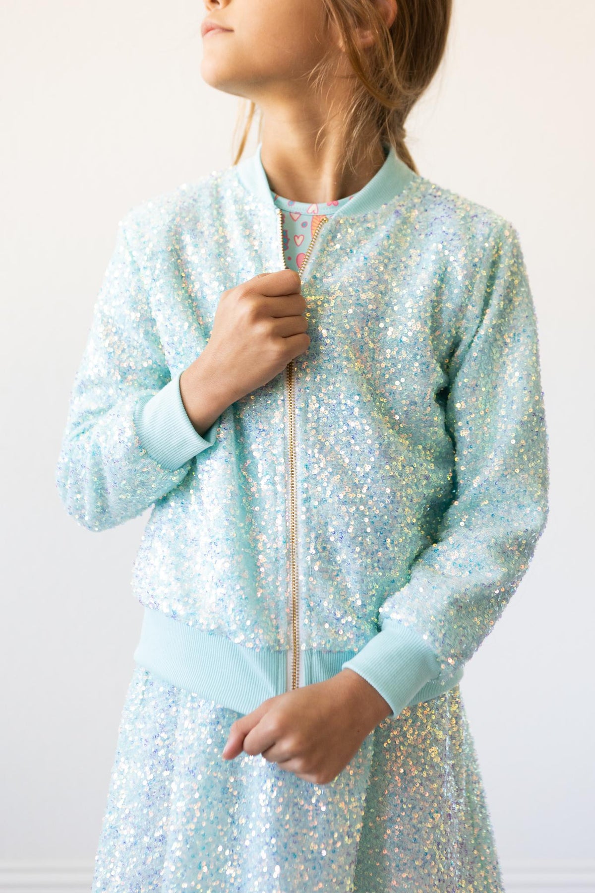 Aqua Sequin Jacket 1