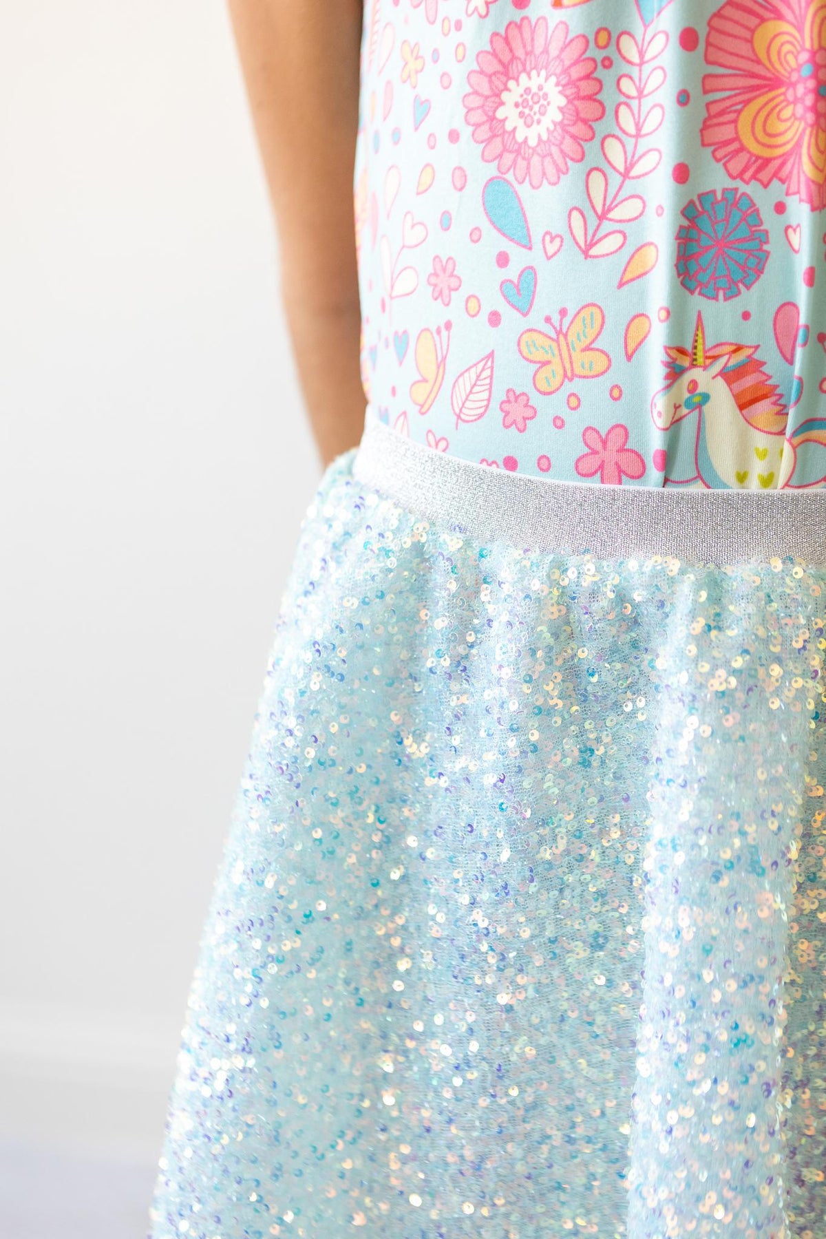 Aqua Sequin Twirl Skort 4