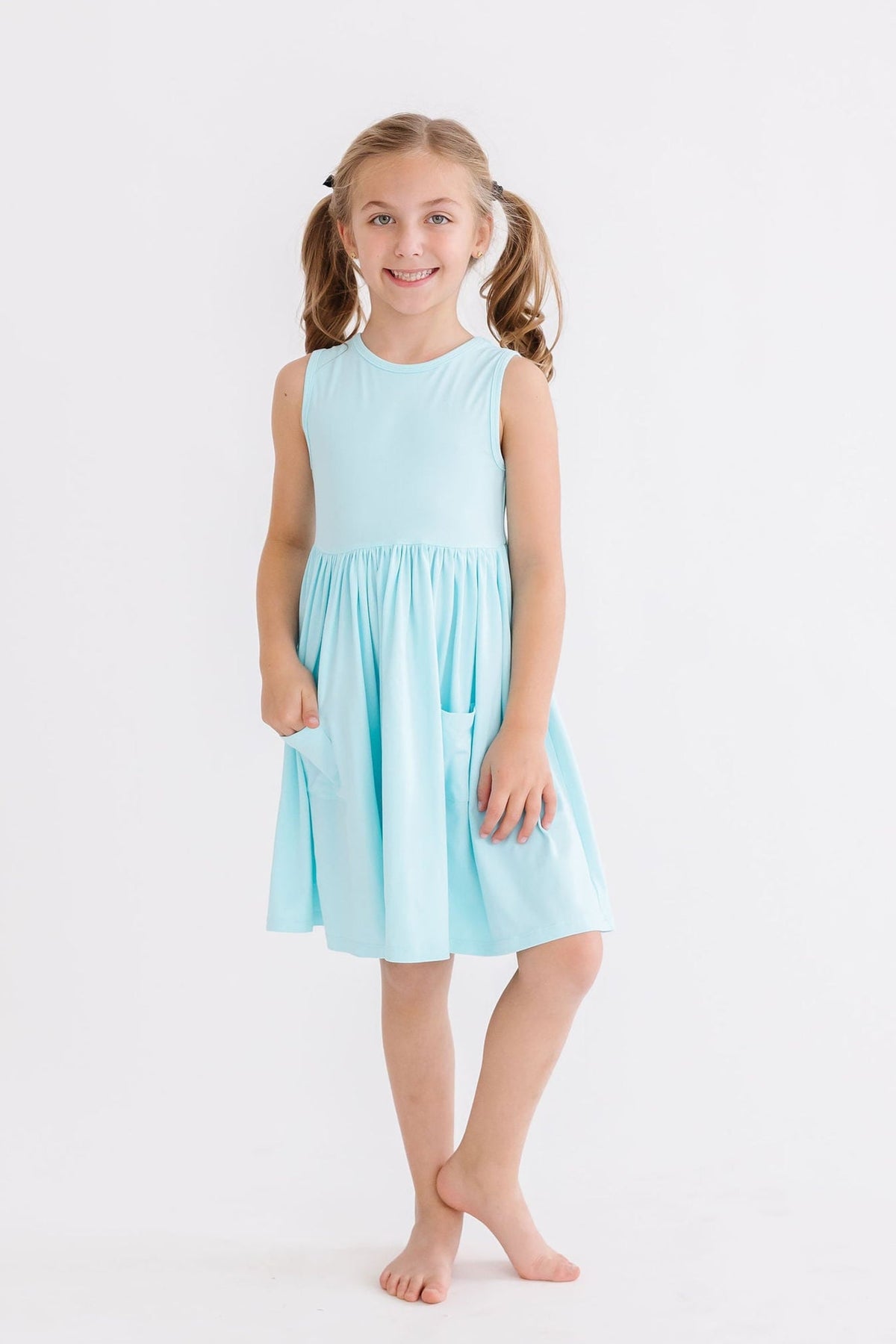 Aqua Tank Pocket Twirl Dress 2