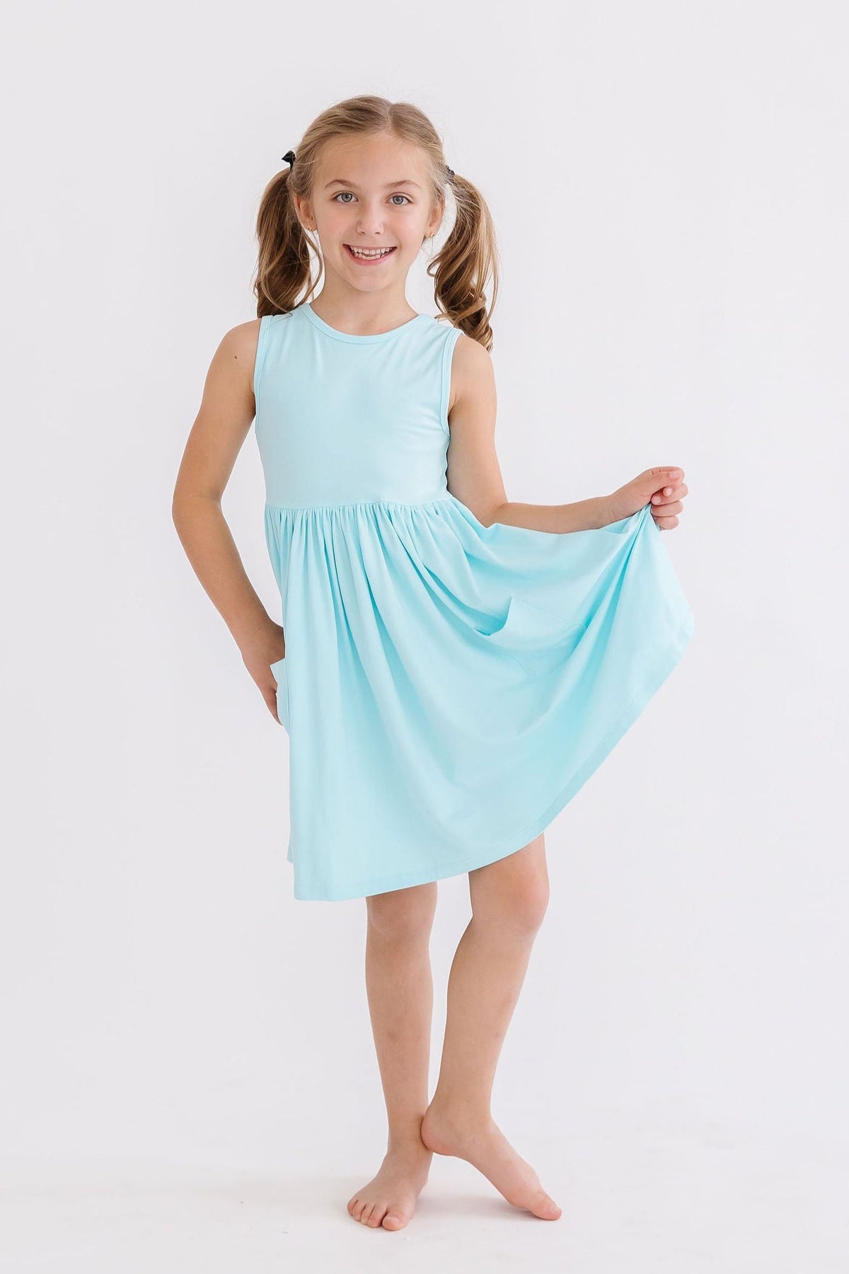 Aqua Tank Pocket Twirl Dress 3