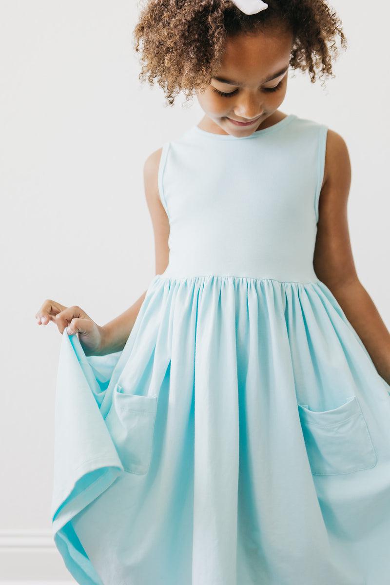 Aqua Tank Pocket Twirl Dress 4