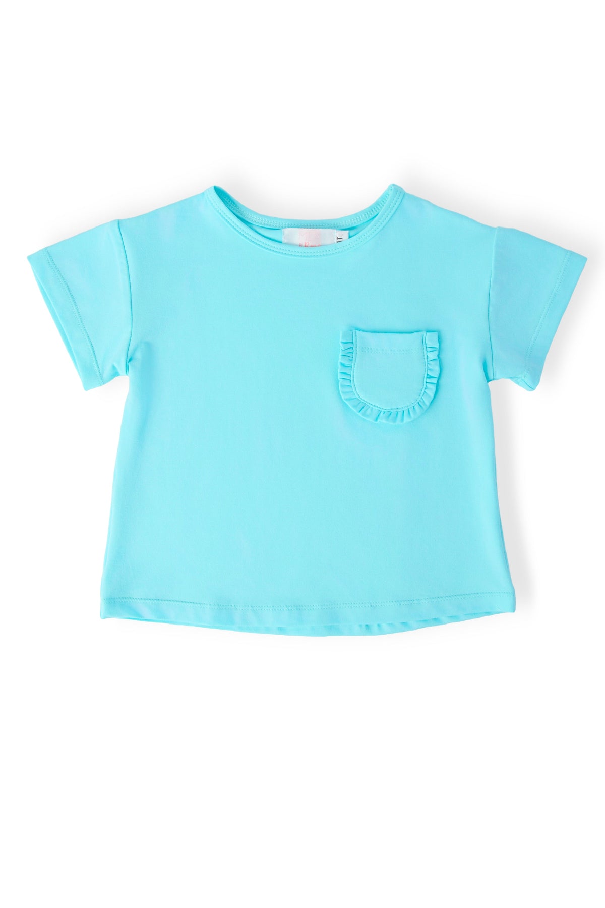 Aqua Ruffle Pocket Tee 1