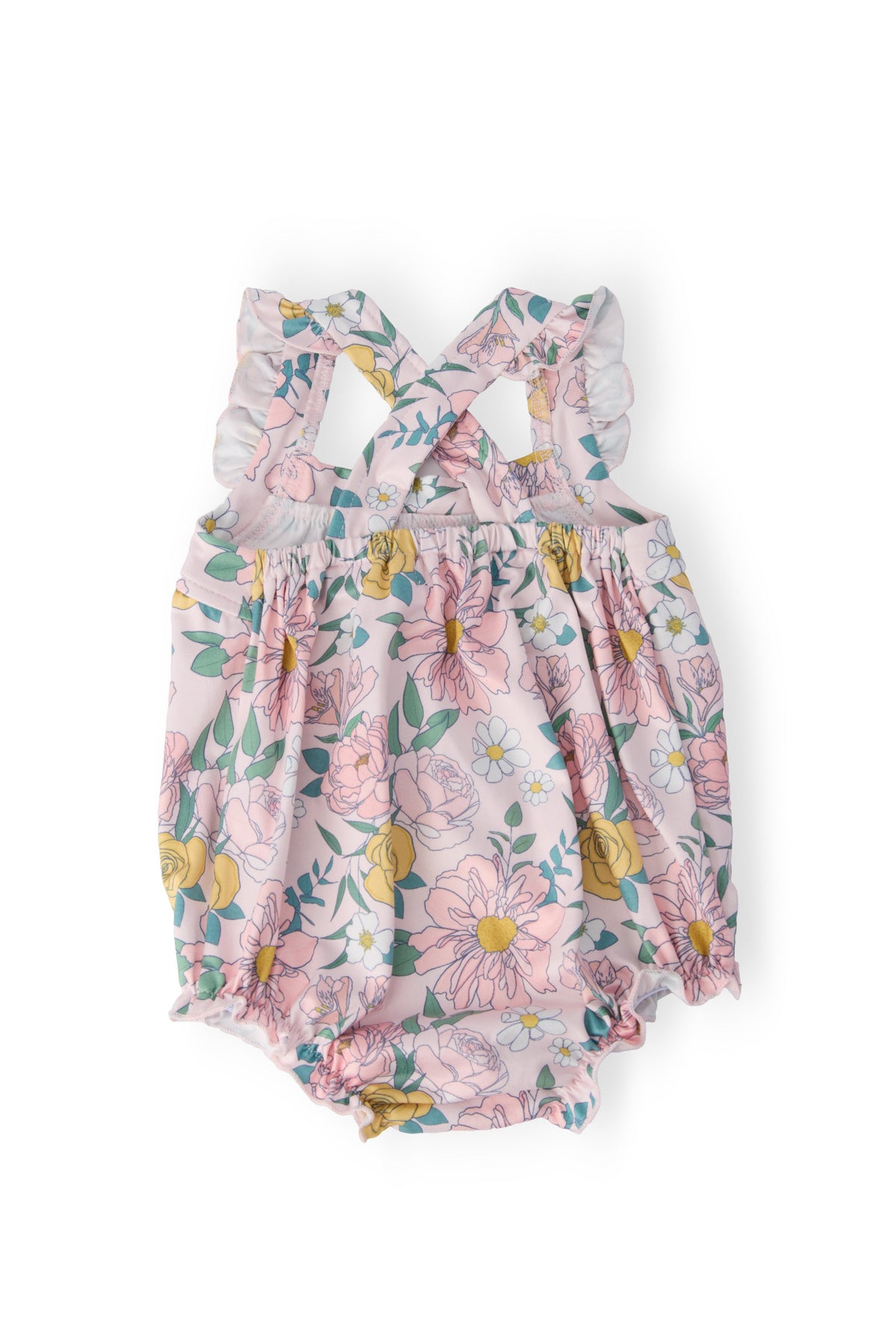 Autumn Breeze Ruffle Cross Back Romper 2