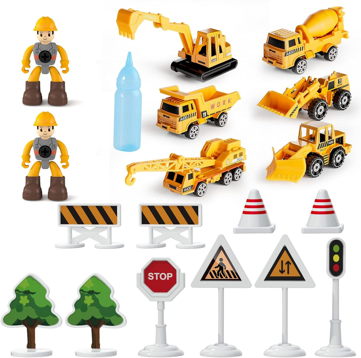Sky Explorer Cargo Airplane Adventure with Lights, Sounds & Construction Vehicle Play Set 9