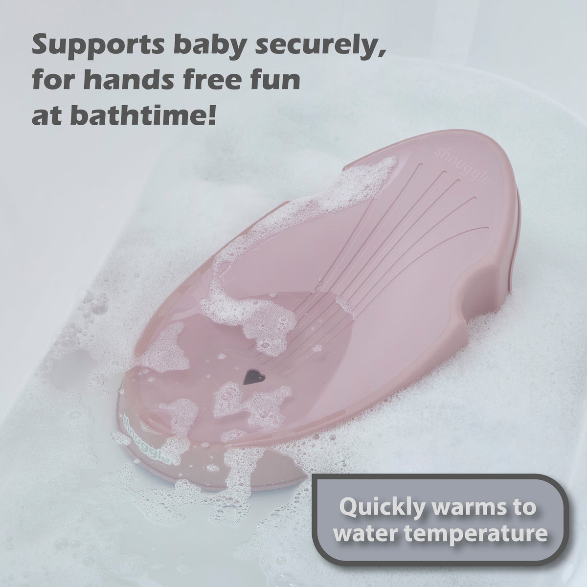 Shnuggle Newborn Baby Bath Support | Ergonomic, Non-Slip & Quick-Dry | From 0-3 months 5