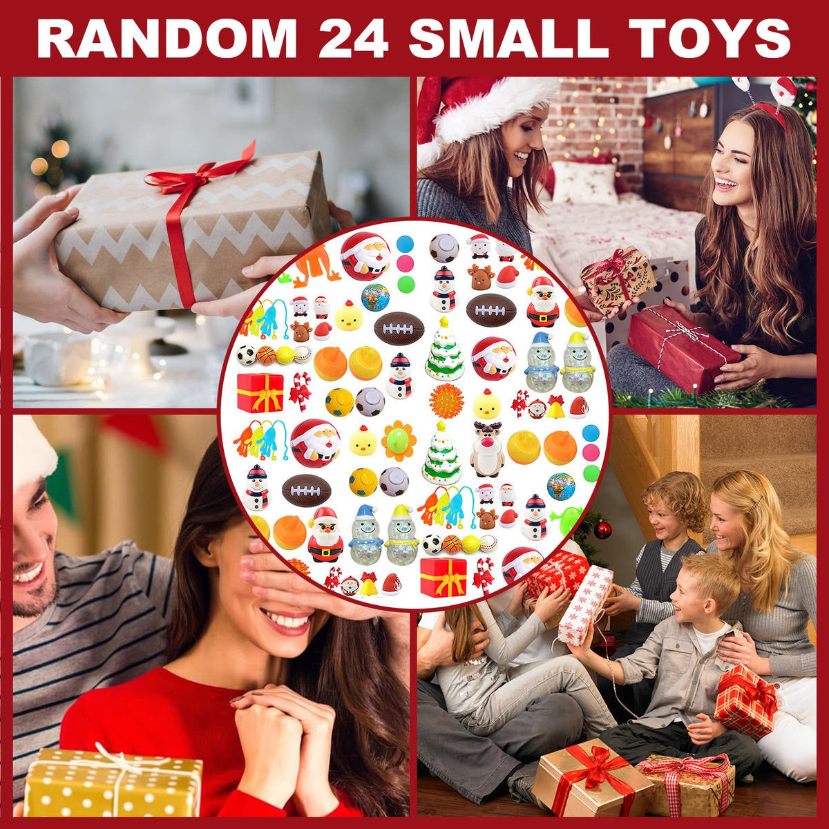 Christmas Surprise Blind Box, Christmas Relief Toys Celebration Atmosphere 24 Random Hidden Blind Box Gifts 4