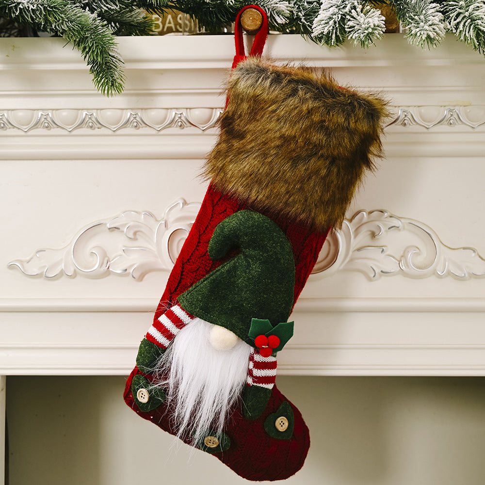 Christmas decoration products, faceless doll plush Christmas socks, creative faceless doll gift socks, elderly socks 5