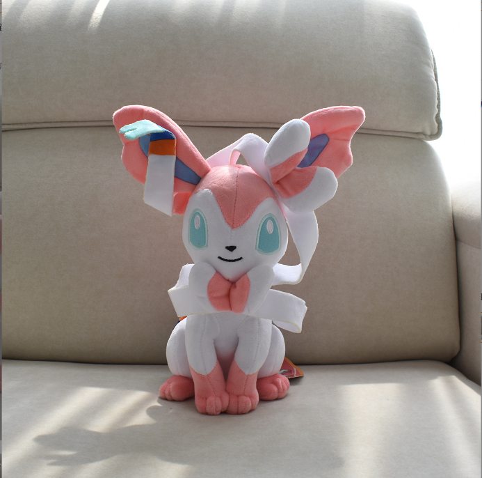20cm Pokemon Sylveon Plush Toy Kawaii Anime Eevee Espeon Jolteon Vaporeon Stuffed Animal Doll for Children Christmas Gift 5