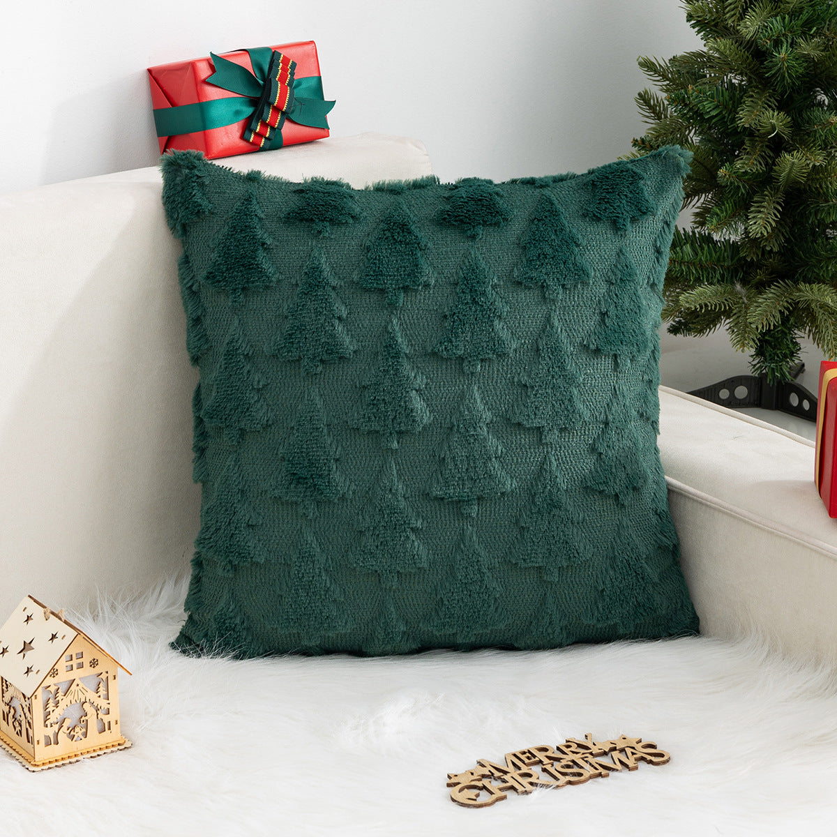 Christmas Pillow Cover Snowflake Christmas Tree Home Sofa Pillow Cover Holiday Decoration Cushion Cover 4
