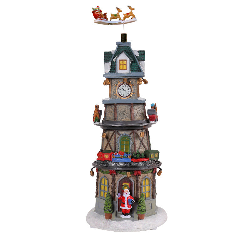 Christmas gift, Christmas luminous rotating music box, children's birthday night light 1