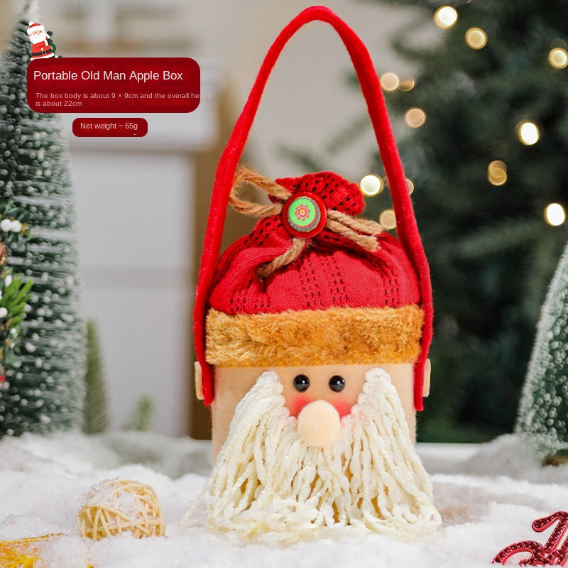 Christmas decorations, cartoon tote bags, gift bags, Christmas gift bags, children's candy bags, apple bags 9