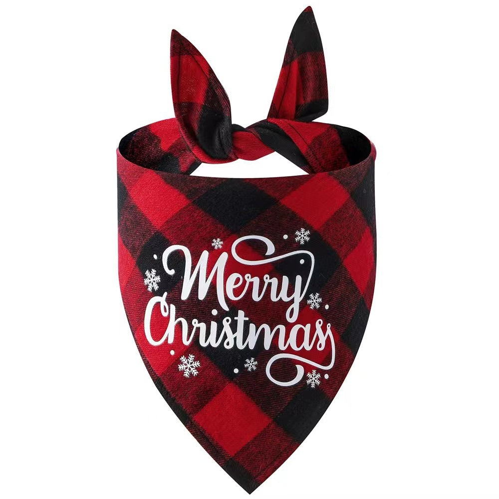 Christmas Day Border Protection Pet Small, Medium, and Large Dogs, Dogs, Cats, Teddy Triangular Towels, Water Jars 9