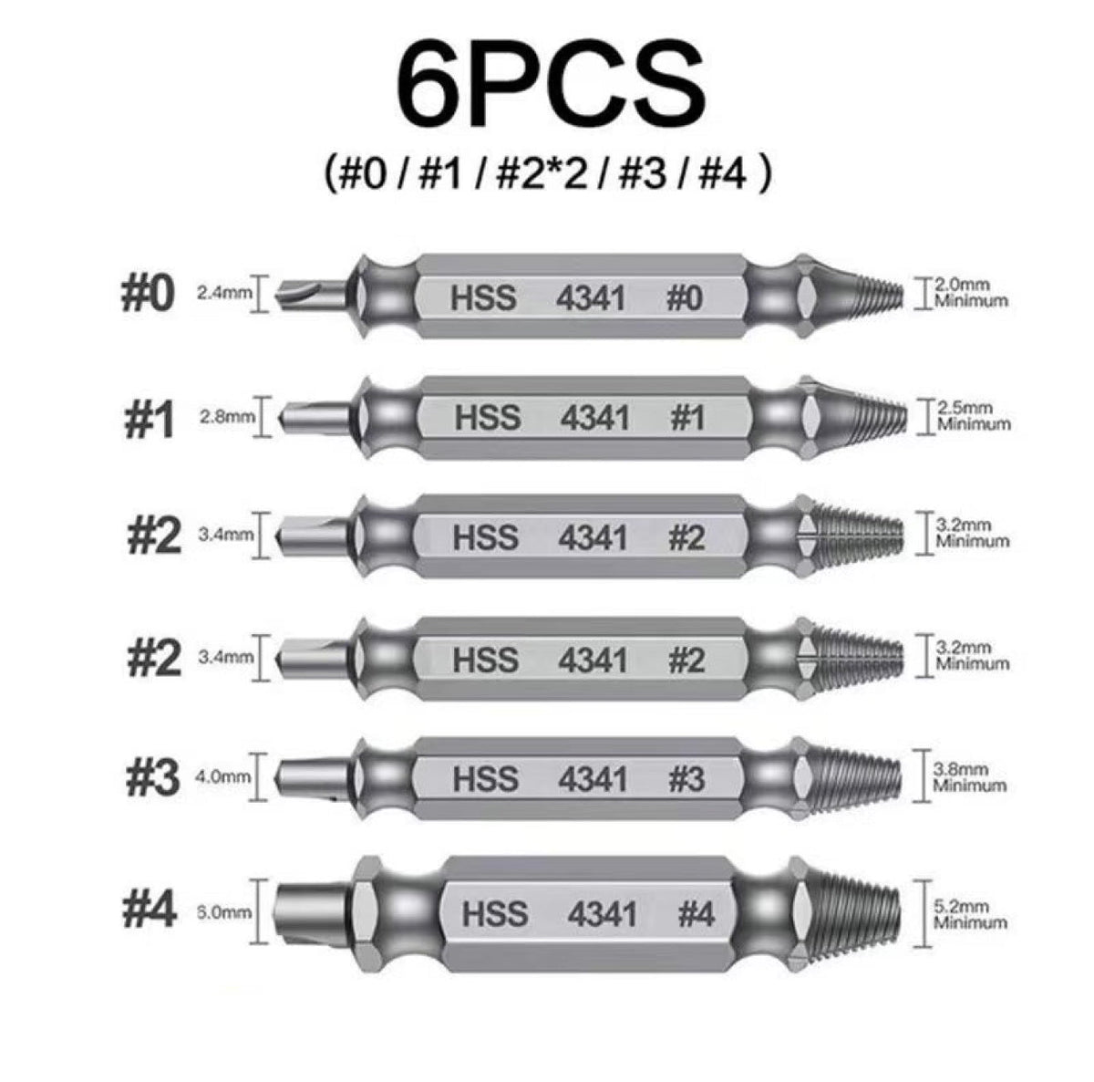 GripOut Screw Extractor Set 1