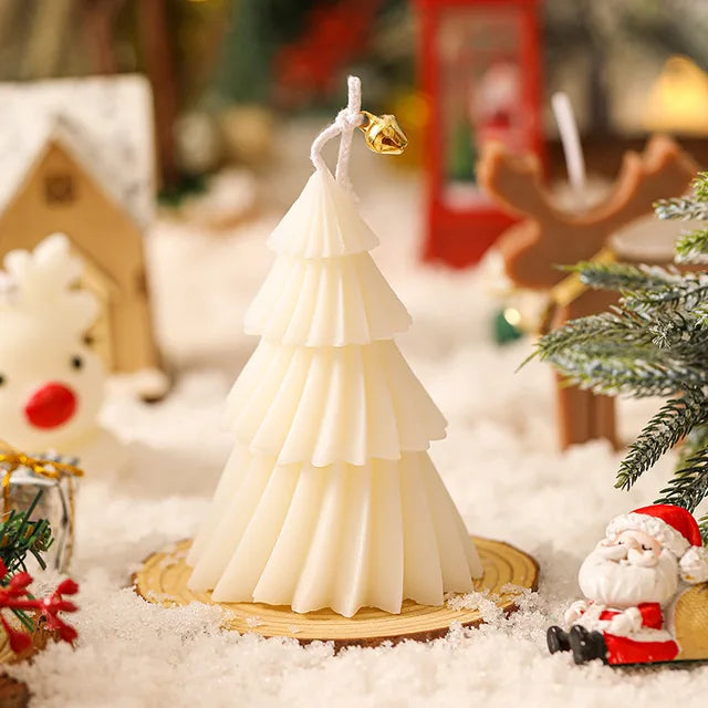 Cute Christmas Tree Candles Novelty Christmas Gifts Mini Wax Candle Red Green Scented Candles for Home Decor 8