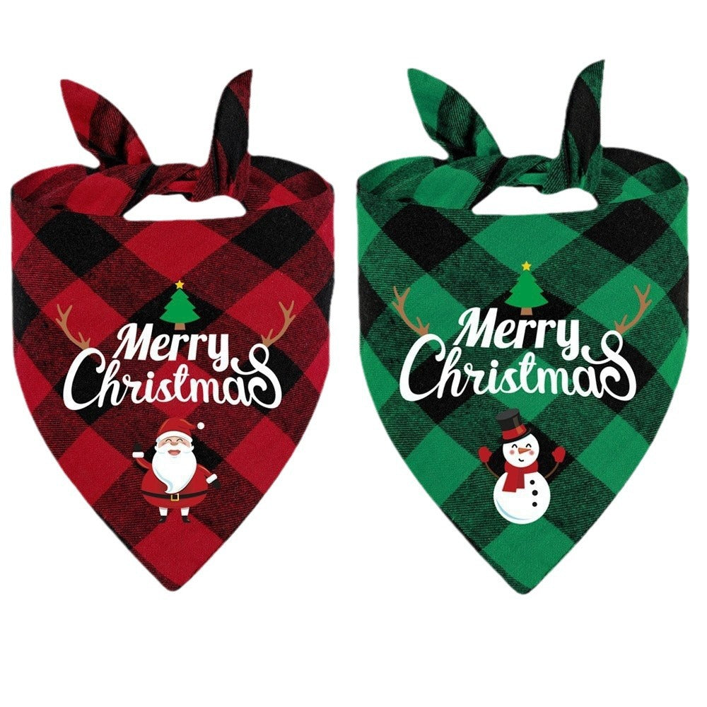 Christmas Day Border Protection Pet Small, Medium, and Large Dogs, Dogs, Cats, Teddy Triangular Towels, Water Jars 3