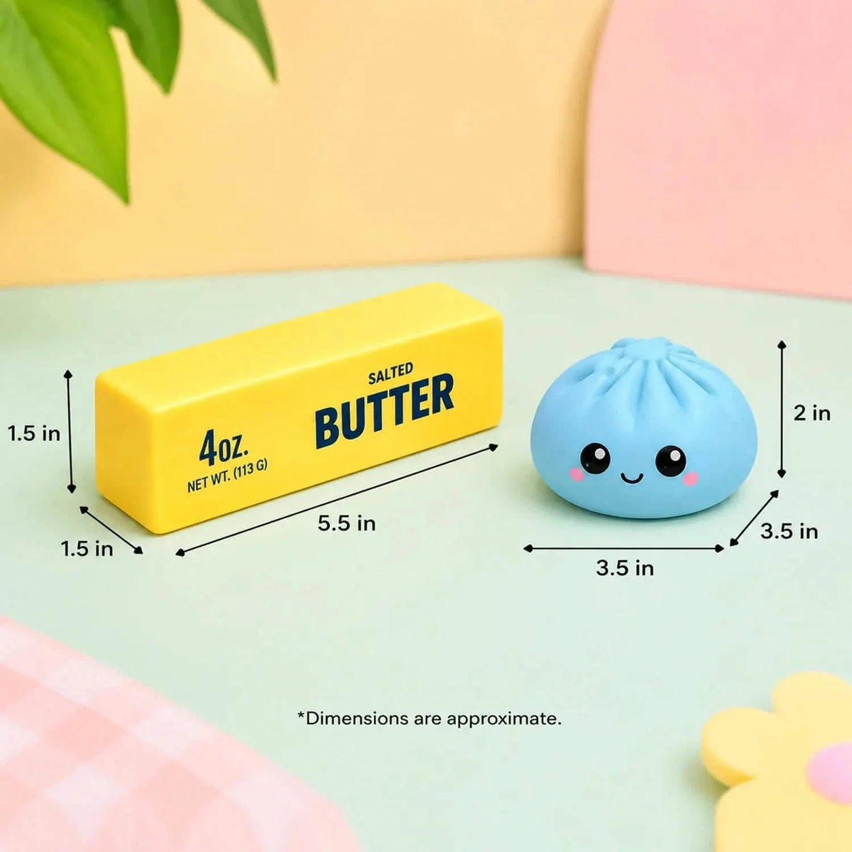 2-Pack: Squishy Dumpling & Butter Combo Pack – Slow Rising Fidget Toys 5