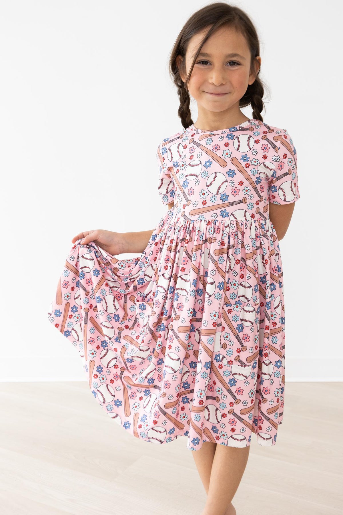 Batter Up S/S Pocket Twirl Dress 3