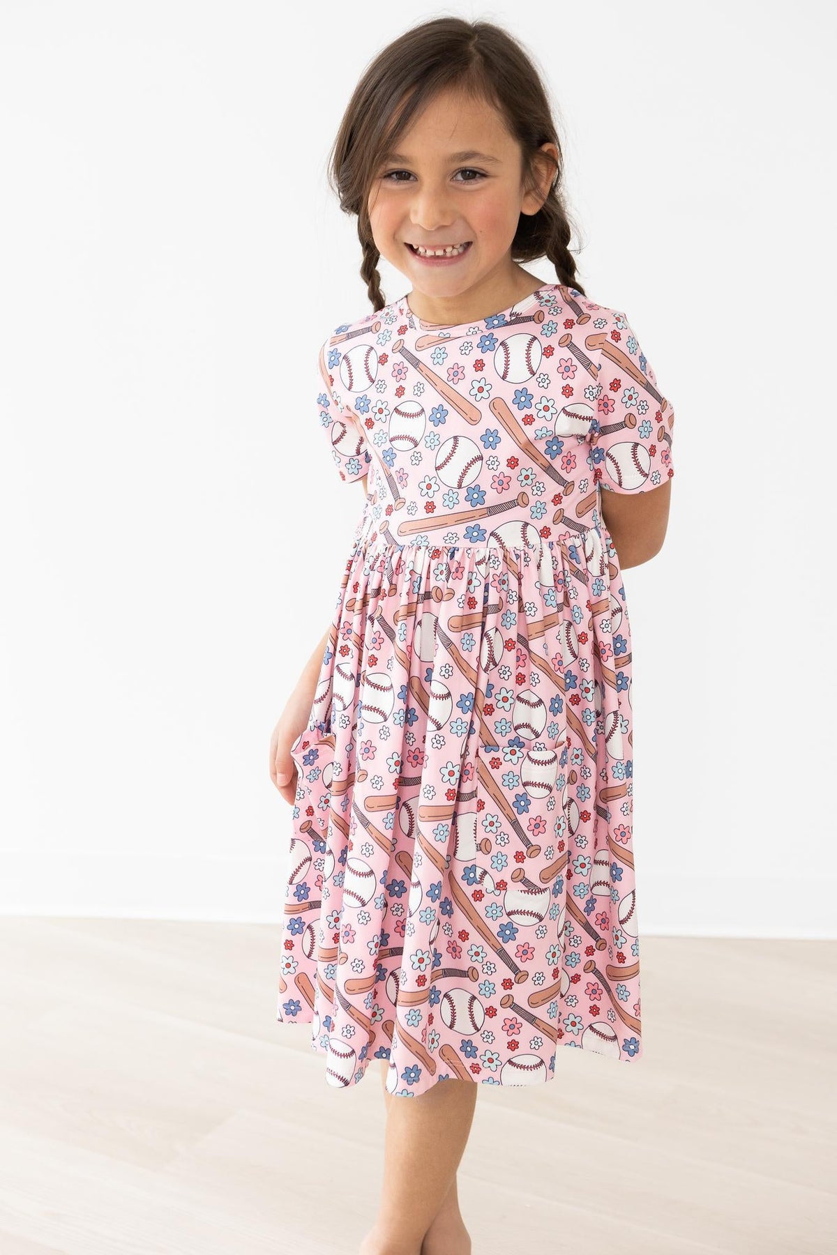 Batter Up S/S Pocket Twirl Dress 4