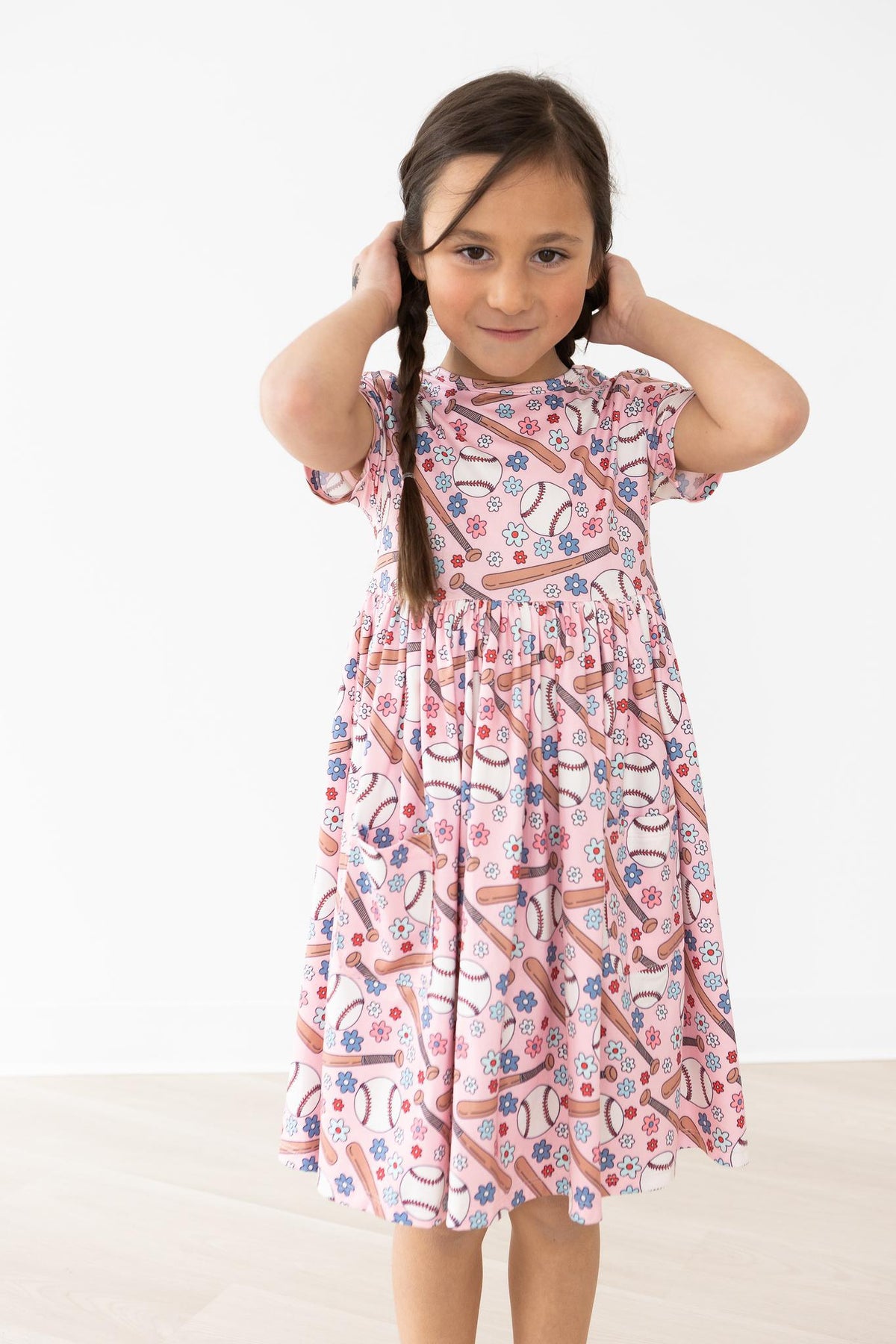 Batter Up S/S Pocket Twirl Dress 1