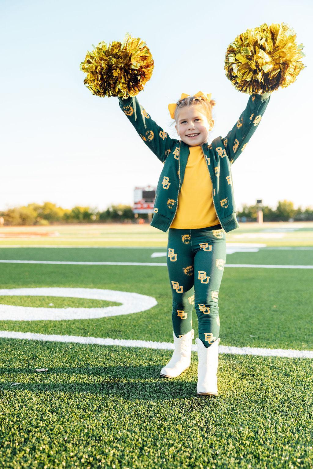 Baylor Green Bear Satin Jacket 2