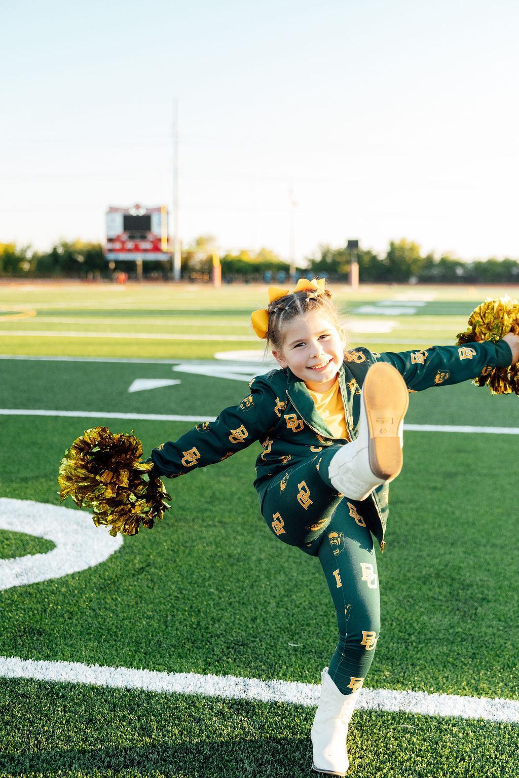 Baylor Green Bear Satin Jacket 3