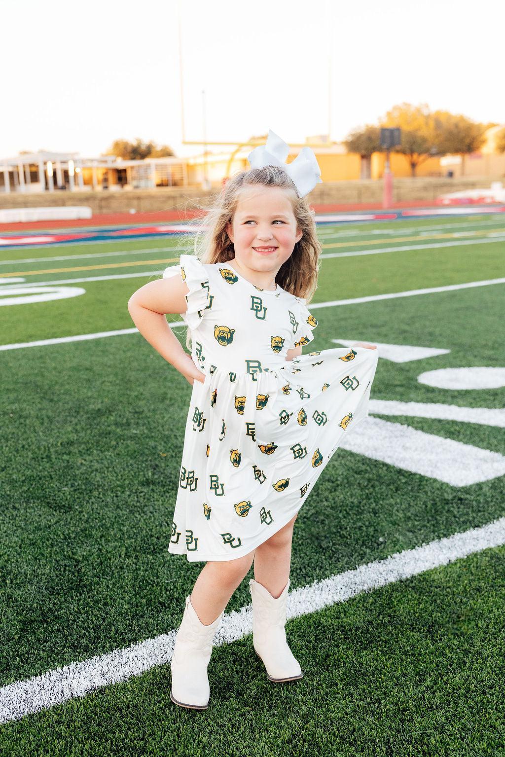 Baylor White Bear Flutter Twirl Dress 3