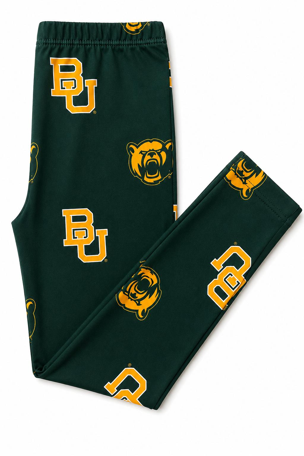 Baylor Green Bear Leggings 1