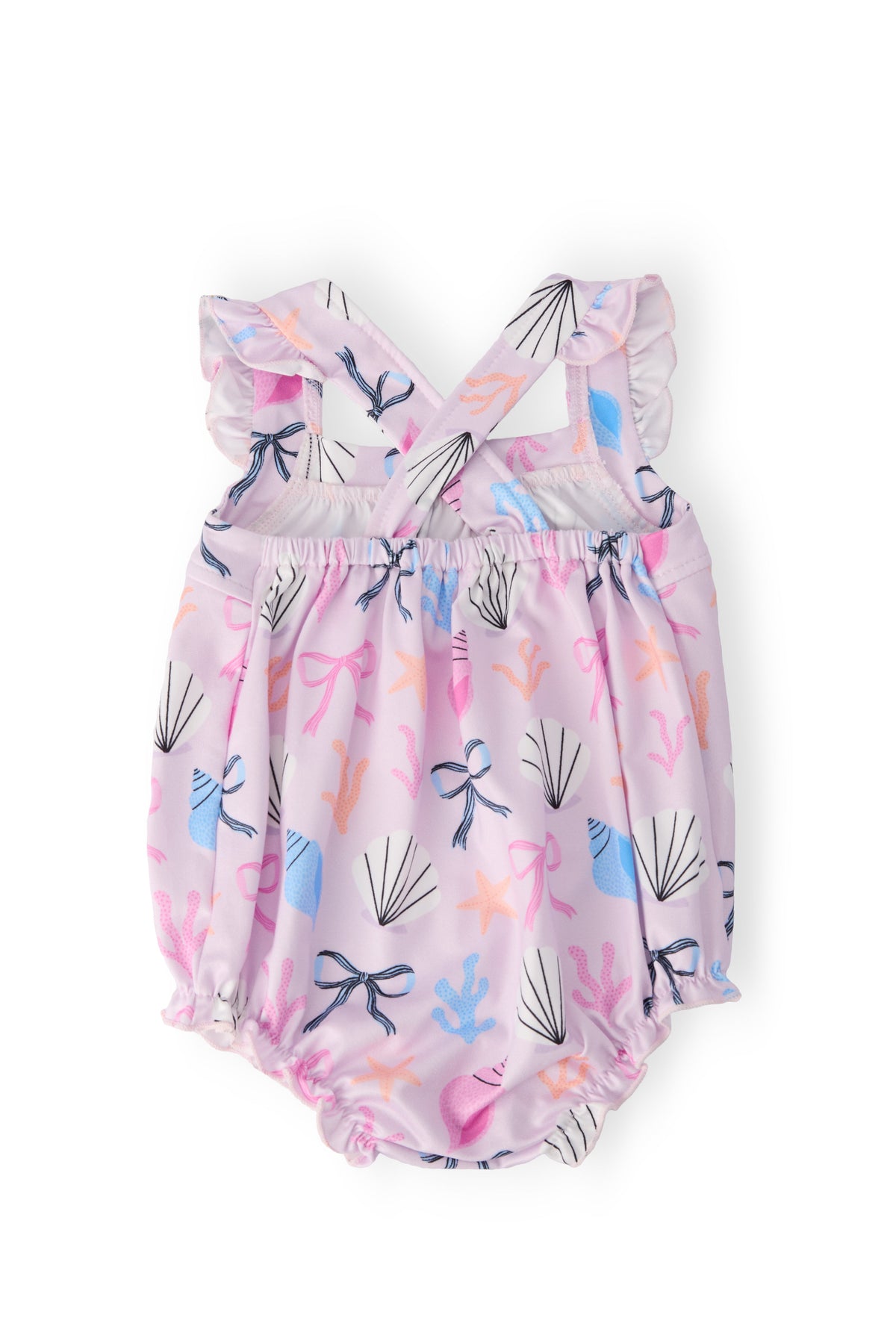 Beachside Bows Ruffle Cross Back Romper 2