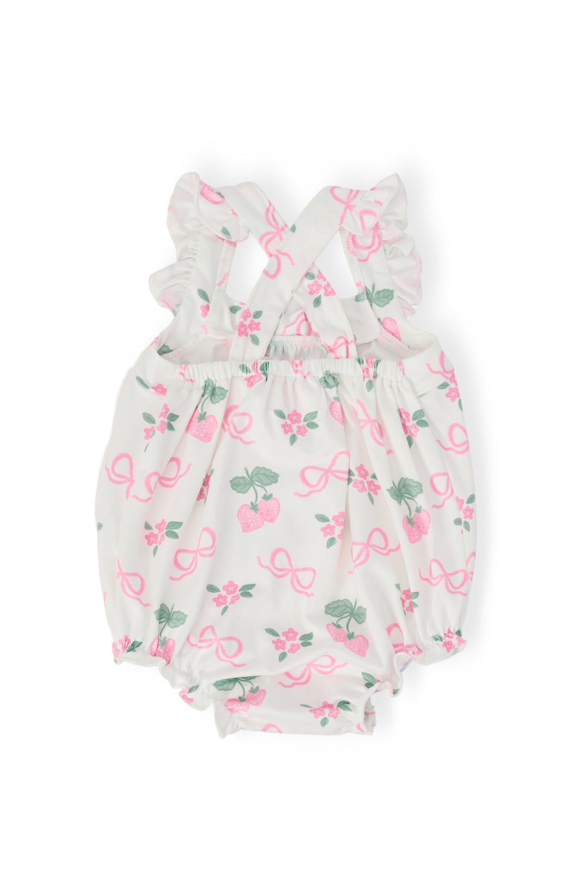 Berries & Bows Ruffle Cross Back Romper 5