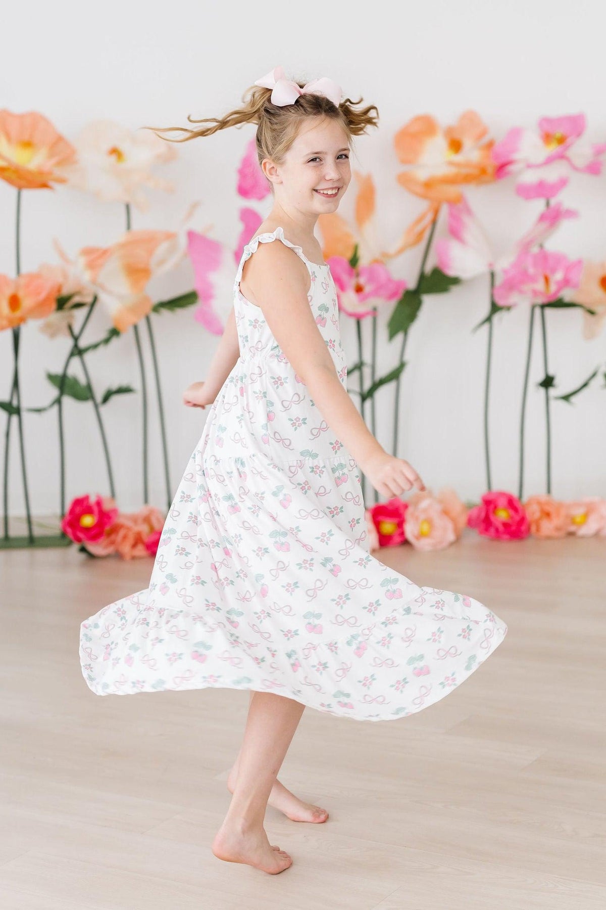 Berries & Bows Ruffle Maxi Dress 4