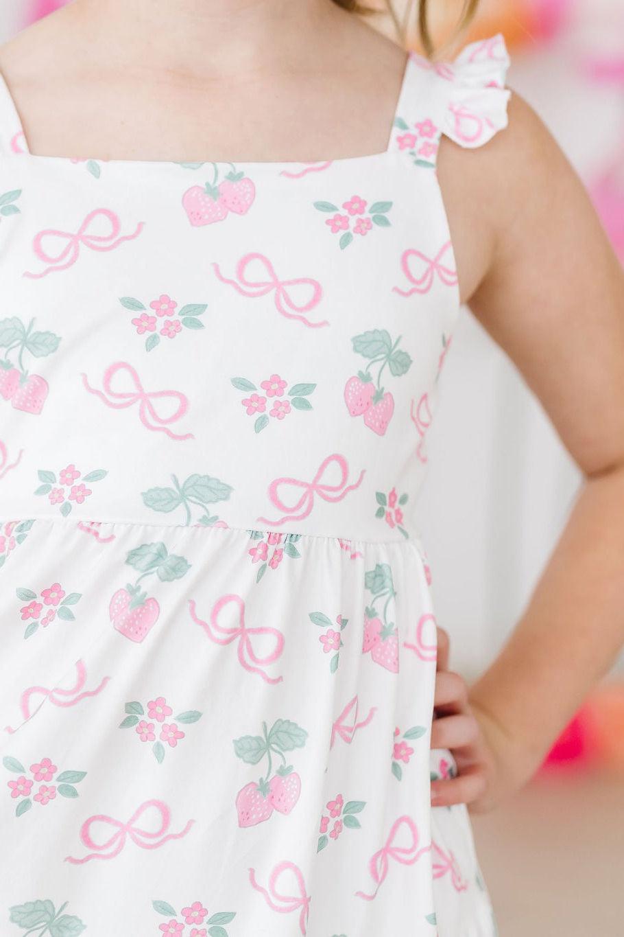 Berries & Bows Ruffle Maxi Dress 5