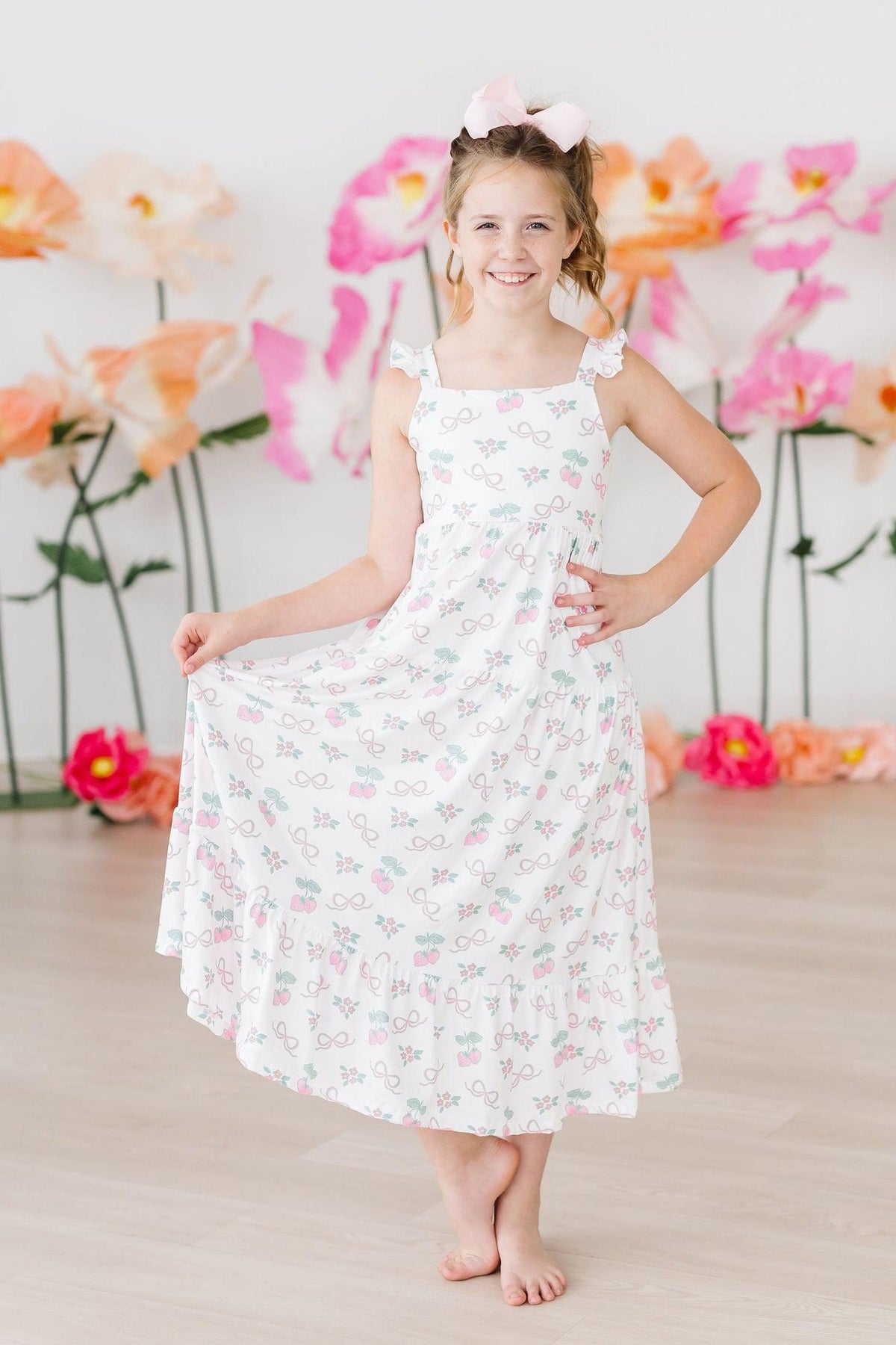 Berries & Bows Ruffle Maxi Dress 1