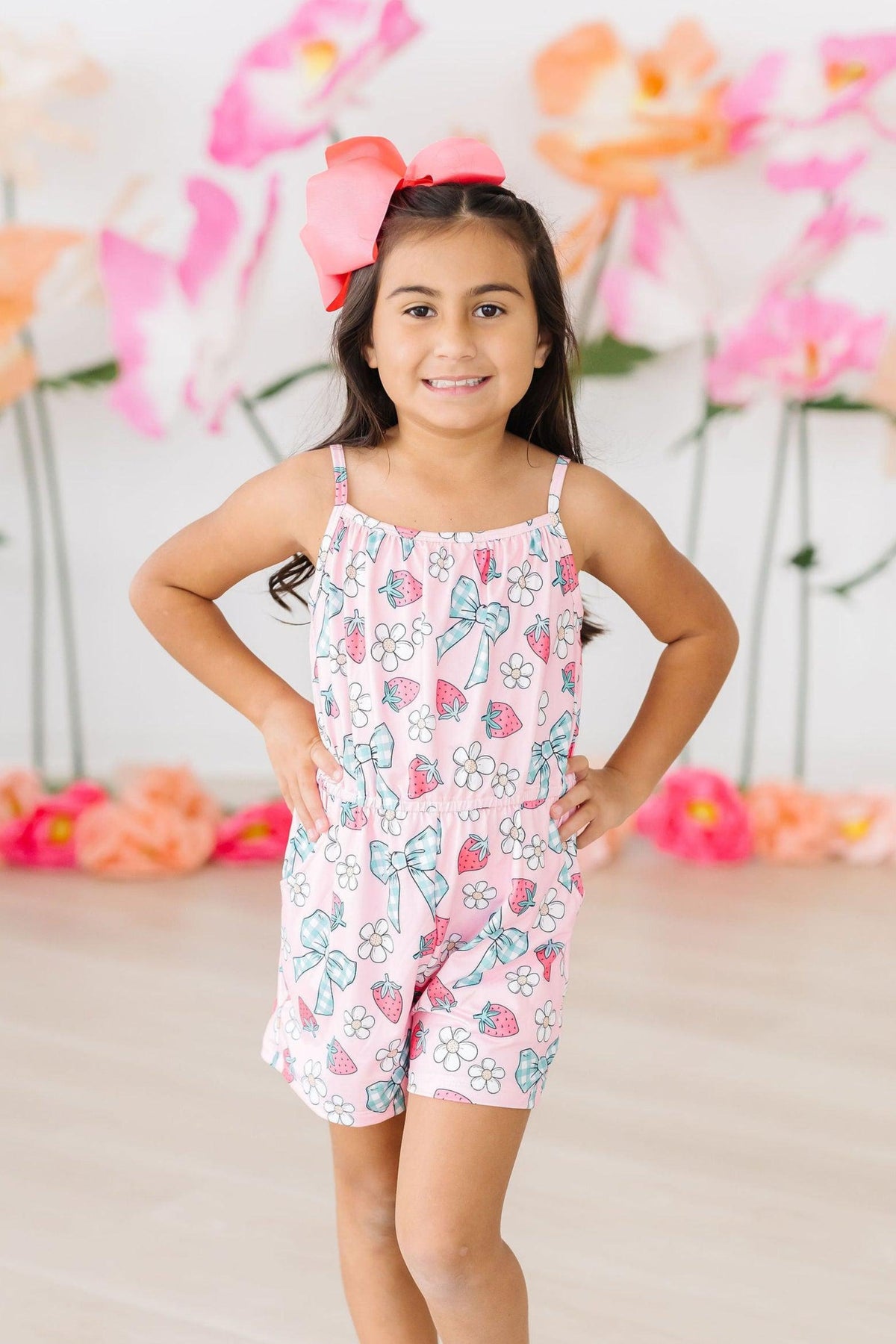 SALE Berry Picnic Strappy Play Romper 1