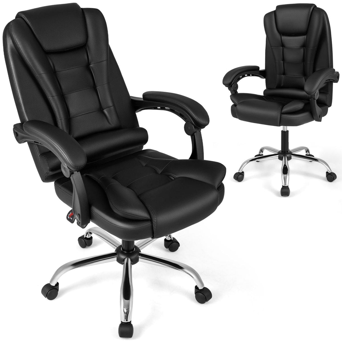Executive Office Chair with Linkage Armrests & Reclining Back 3